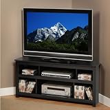 Prepac Furniture BCV-4722 Vasari Corner Console TV Stand, Black