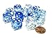 Chessex Dice d6 Sets: Nebula Dark Blue with White - 16mm Six Sided Die (12) Block of Dice