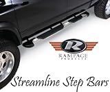 Rampage Streamline 5 Wide Side Step Bars 80 Step Bars (Bars Only) Jeep Wrangler 2007 to 2008 JK 4DR - (Stainless Steel Bars)