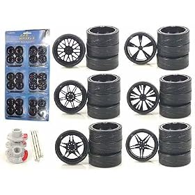 Black Replacement Rims For 1/18 Scale Cars & Trucks