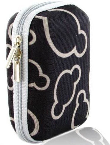 Black Pattern Hard Shockproof Camera Case for Fujifilm FinePix L55 Digital Camera