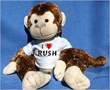 Plush Monkey (Spunky Monkey) toy with I Love Rush