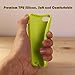 iPhone 5 & 5S Jelly Case, ANLEY Candy Fusion Series - [1.5mm Slim Fit] [Shock Absorption] Classic Jelly Silicone Case Soft Cover for iPhone 5 & 5S (Mint Green) + Free Ultra Clear Screen Protector Film