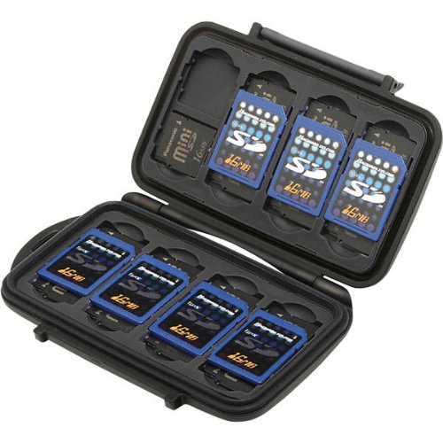 Pelican 0910 Memory Card Case - Polycarbonate - Black - 16 Memory Card