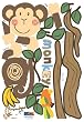 Monkey Hanging Over Tree Kids/Nursery Peel&Stick Wall Art Sticker Decal