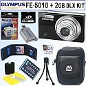 Olympus FE-5010 12MP Digital Camera (Black) + 2GB Deluxe Accessory Kit