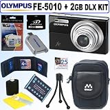Olympus FE-5010 12MP Digital Camera (Black) + 2GB Deluxe Accessory Kit