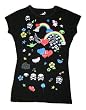 Celebrity Babe Womens SKULLS, HEARTS & RAINBOWS T-Shirt Celebrity Babe Womens SKULLS, HEARTS & RAINBOWS T-Shirt