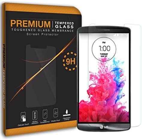 LG G3 SCREEN PROTECTOR, NUE DESIGNS TM [LG G3] - 9h Hardness Premium Tempered Glass Screen Protector Real Explosion-Proof/Anti-Scratch/Anti-Shatter/Oleophobic Coating/Ultra Clear [1-Pack]