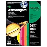 Wausau Paper Astrobrights 8 1/2 x 11 Inch 24 lb Colored Paper Assortment 500 Sheets