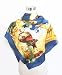 Satin Hand Sewn Ancient Oriental Pottery Art Print with Blue Band - Silk Shawl 43 x 43 (Clearance)