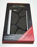 【39s】 iPhone5用高品質Woodシリーズ PCケース ブラック&ダークブラウン