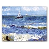 Seascape near les Saintes Maries - Box Set of 12 Greeting Cards and matching patterned envelopes