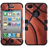 MYBAT Basketball-Sports Collection/Black TUFF Hybrid Phone Protector Cover for APPLE iPhone 4S/4