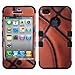 MYBAT Basketball-Sports Collection/Black TUFF Hybrid Phone Protector Cover for APPLE iPhone 4S/4
