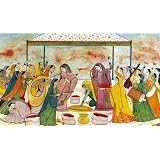 The Holi Festival, ladies playing with red powder (Print On Demand)