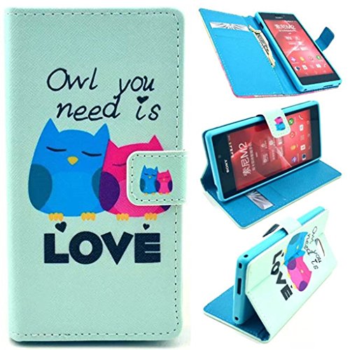 For M2 Case,sony xperia case m2,sony xperia m2 case leather,sony xperia m2 cases,sony m2 case,Xperia M2 Case,Nacycase (Stand Feature) PU Leather Wallet Stand Folio Slim Wallet Card Slots Case Flip Cover for Sony Xperia M2