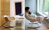 White Eames RAR Rocking Lounge Retro Rocker Chair