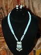 Lakh Kundan Aqua Necklace Jewelry Set Belly Dance/Dangling Earrings(Brand New) Free Shipping