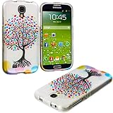 myLife (TM) Tree of Hearts Series (2 Piece Snap On) Hardshell Plates Case for the Samsung Galaxy S4 