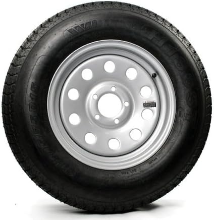 205/75D15 Trailer Tire with Rim (Silver Mod Rim)