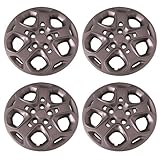 Set of 4 Silver 17 Inch Aftermarket Replacement Hubcaps with Bolt On Retention System - Part Number