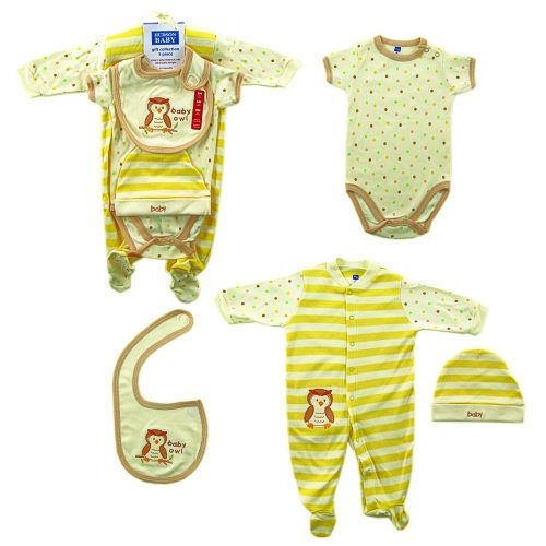 Hudson Baby Gift Set, 5 Piece, Baby Owl, 3-6 Months