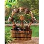 COUNTRY CHARM WAGON WHEEL WATER FOUNTAIN