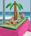 Amscan Party Perfect Hawaiian Luau Inflatable Palm Tree Buffet Cooler, Multi Color