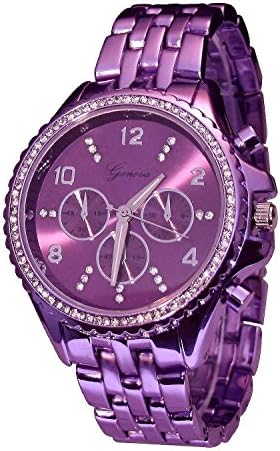 Geneva Purple Haze Rock Star Metallic CZ Chronograph 9083 Size 1 Large
