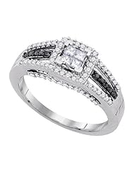 0.51CTW-DIA BLACK DIAMOND RING