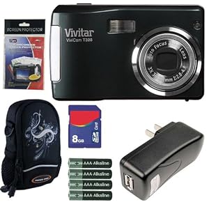 Vivitar VT328 12.1MP Digital Camera With 3.0-inch LCD Touch Screen Plus 8GB Accessory Kit