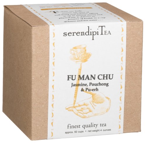 SerendipiTea Fu Man Chu, Jasmine, Pouchong& Pu-erh Tea, 4-Ounce Boxes (Pack of 2) by SerendipiTea