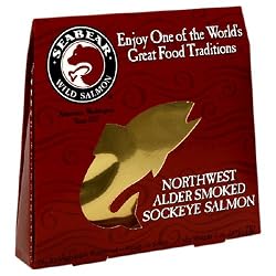 SeaBear Smoked Sockeye Salmon Red, 2-Ounce Units   (Pack of 4)