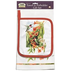 Fiddler's Elbow Ruby Throated Hummingbird Towel-Potholder by 