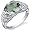 Classy Brilliance 2.25 carats Green Amethyst Cocktail Ring in Sterling Silver Rhodium Finish Size 5