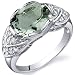 Classy Brilliance 2.25 carats Green Amethyst Cocktail Ring in Sterling Silver Available in Size 5 thru 9