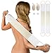 Exfoliating Loofah Back Scrubber & Pad (4 Pack) - Shower Sponge for Men/Women, Effective Agnst Acne