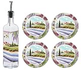5-Piece Gourmet Oil Bottle and Dipping Set, Vineyard Views