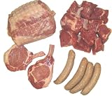 Review Niman Ranch  / Niman Ranch Pork Sampler, Variety Pack of Saratoga Roast, Pork Kebabs, Sweet Italian Sausage, and Frenched Pork Chops