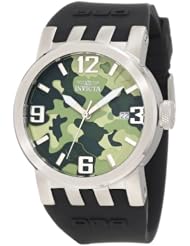 Invicta Womens 10461 DNA Green Camouflage Dial Black Silicone Watch