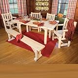 Rustic Natural Cedar 230 Solid Top Dining Table