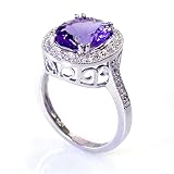 3.07 Carat 14KWG Amethyst Filigree Ring