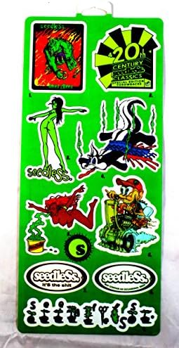 Seedless Big Sticker Card, Throwbacks, 10 Stickers, 9" x 4"