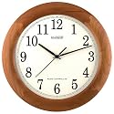 La Crosse Technology WT-3122J Radio-Controlled Analog Wall Clock, Wood