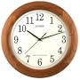La Crosse Technology WT-3122J 12-1/2-Inch Atomic Analog Clock, Natural Wood
