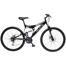 Flite Phaser Mens 18-speed Dual-Suspension Bike - 18 Inch