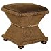Lanessa Ottoman with Braided Rope Trim and Tassel Accents