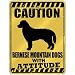 New  Caution : Bernese Mountain Dogs With Attitude  Parking Sign Dog