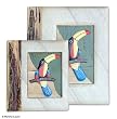 Natural fiber photo albums, 'Bright Toucan' (pair) Natural fiber photo albums, 'Bright Toucan' (pair)